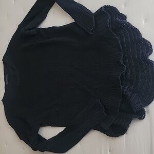 J. Crew Navy Linen Women's Crew Neck Sweater